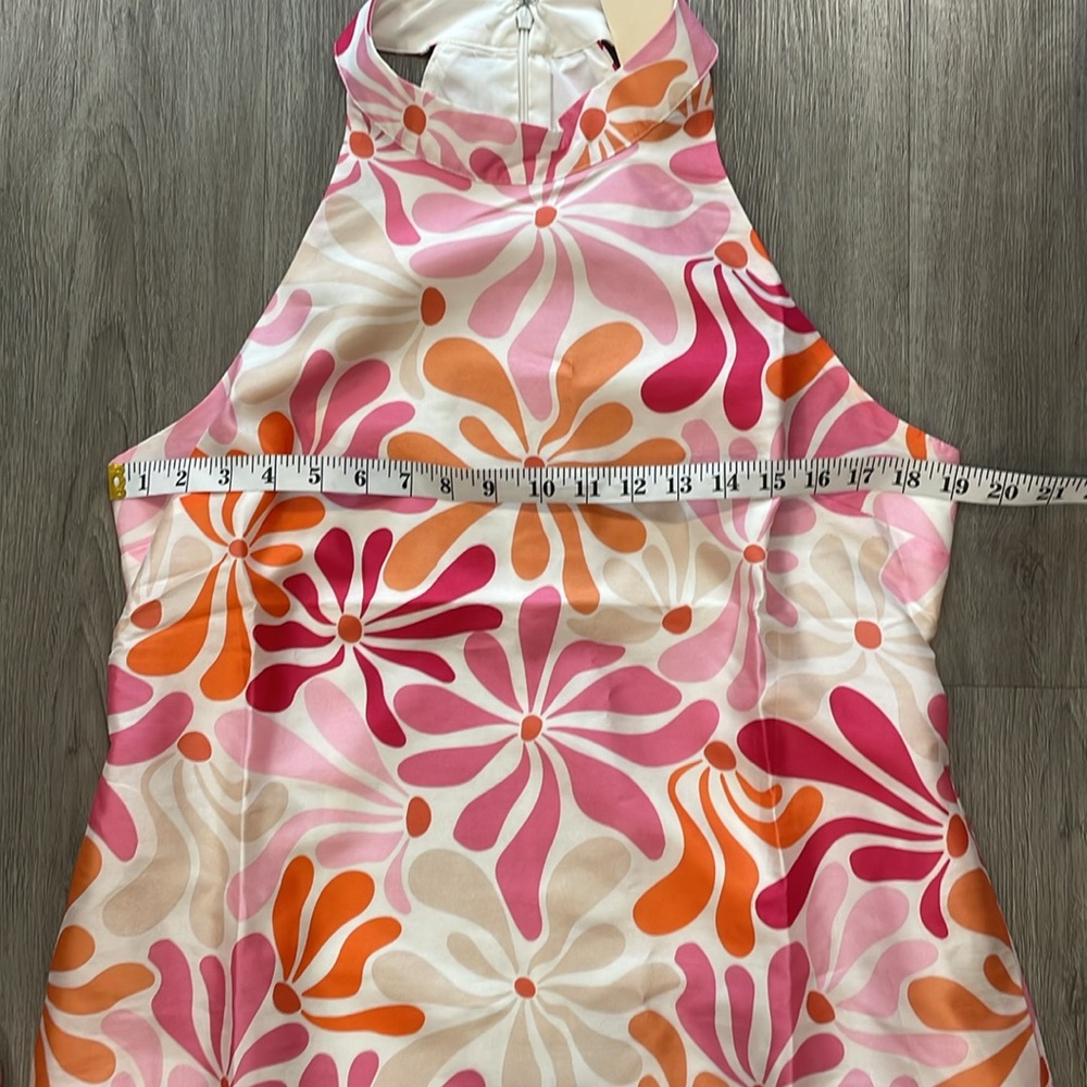 Hutch x Anthropologie Abstract Floral Jones Mini Halter Dress Large - Picture 7 of 10